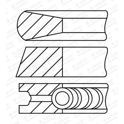 Image de GOETZE ENGINE 08 431900 10 Jeu De Segments Pistons 83 HYUNDAI: SANTA FE I, Tucson, 2, KIA: CARENS 3, cee‘d I 5 portes oscaro,