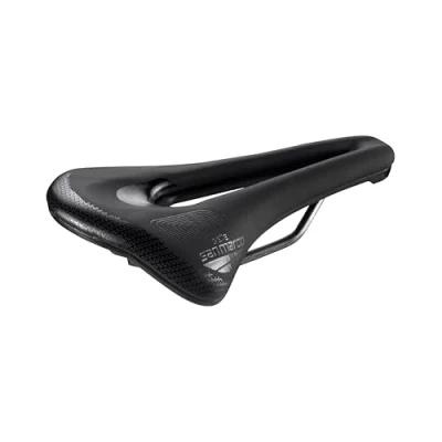 Image de Selle San Marco SHORTFIT 2.0 Supercomfort Racing de Vélo Gravel et Bikepacking, Légère Confortable, avec Trou Anatomique Couche Gel Extra, Cadre en Acier Durable Taille L3, Noir