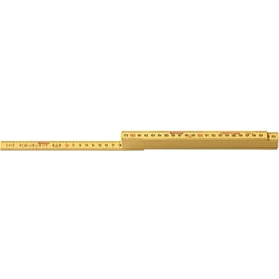 Image de 201804 Mètre de contact en fibre verre I Hultafors Fabriqué UE articulé 2 m avec graduation inversée pour mesures ajustées