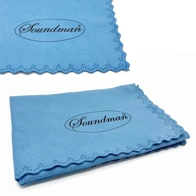 Image de Chiffon Microfibre pour Polissage Soundman® Instruments à Vent (Cuivre ou Bois) Nettoyage Doux Soin