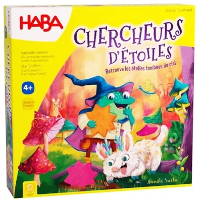 Image de Jeu de Collecte avec mécanisme Rotation, 48 étoiles en Bois colorées, 2 Variantes (débutant &amp; avancé), pour Enfants à partir 4 Ans 1307119003