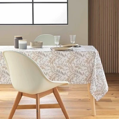 Image de Douceur d&#039;Intérieur Nappe Rectangle (145 x 240 cm) Nedelia Naturel, Polyester Imprimé