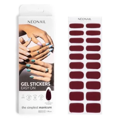 Image de NEONAIL gel uv Stickers Easy On M05 Rouge 15 modèles Autocollant ongle Ongles Autocollants Adhesif Deco Nail Art en semi durci Design d&#039;ongles DIY