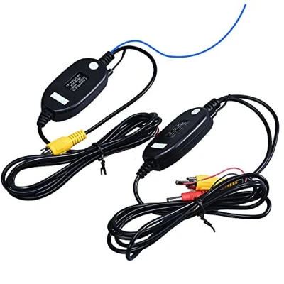 Image de 2.4 GHz sans Fil Vidéo Vue arrière de la Voiture Caméra RCA Transmetteur Récepteur Kit pour recul Moniteur Cam DVD GPS Module Lecteur Radio Adapte Déclencheur