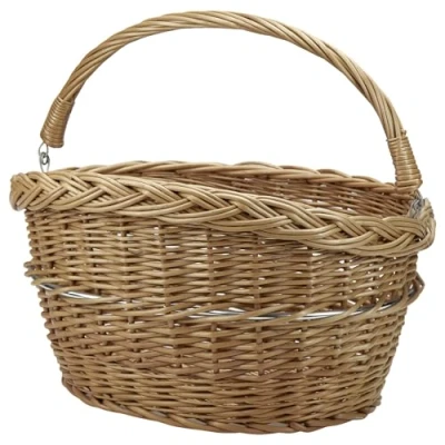 Image de KLICKfix Rixen Kaul Panier avant de vélo avec fixation KF850 Klickfix, Bois