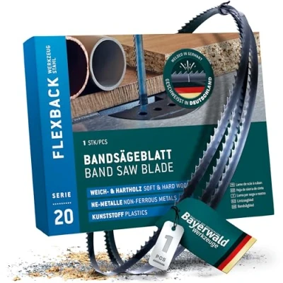 Image de Bayerwald Lame de scie à ruban en acier outils 1490 x 6 0,36 / bois, métaux non ferreux, plastique, tôles/ruban compatible avec Scheppach, etc.