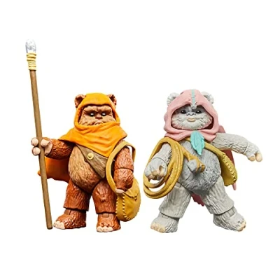 Image de Star Wars The Vintage Collection, Pack de 2 Figurines Collection Wicket W. Warrick et Kneesaa 9,5 cm, : Ewoks