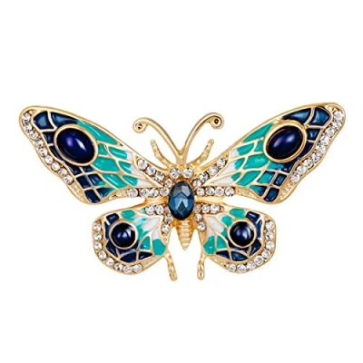 Image de Mecool Butterfly Brooch Palace Rétro Pin Corsage Broche Papillon Badge pour Les Femmes et Filles