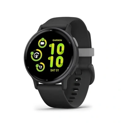 Image de Garmin Vivoactive 5 3,05 cm (1.2&quot;) AMOLED Numérique 390 x pixels Écran tactile Noir Wifi GPS (satellite)