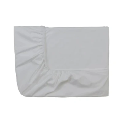 Image de Essix Drap Housse Royal Line Percale de Coton Meringue 90 x 190 cm
