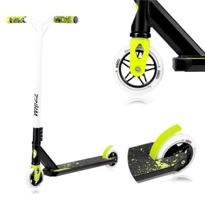 Image de LIONELO Trottinette WHIZZ, roulements à Billes ABEC 9, Plateau en Aluminium, système de Compression HIC, Roues 110 mm, Guidon Large T, Frein Flex Fender MN Steel Design Unique (Bleu)