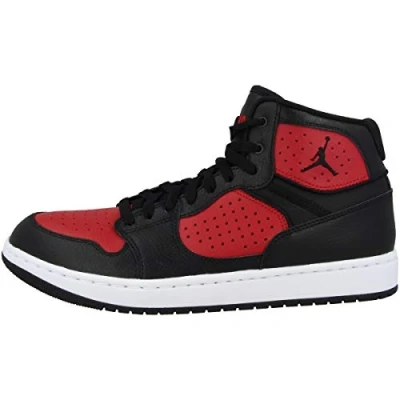 Image de Nike Homme Jordan Access Chaussures de Basketball, Multicolore Black Gym Red White 006, 45 EU