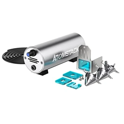 Image de ATOMSTACK Air Assist Kit de gravure laser A10 Pro, X7 S10 Pro avec tube 2 m pour une coupe plus nette et lisse des bords gravés 10 30 L/min