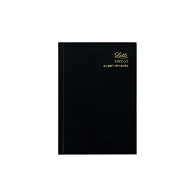 Image de Letts of London Standard Agenda scolaire 2022 2023 1 jour par page avec rendez vous Noir Format A6 23 TA1WBK