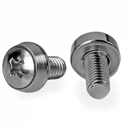 Image de StarTech.com Vis M6 Pack de 100 M6x12 montage pour rack et armoire serveur Argent (CABSCREWSM62)