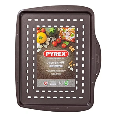 Image de Pyrex Asimetria Plat à Pizza Rectangulaire en Métal Anti Adhésif 37 x 29 cm