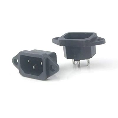 Image de IEC320 C14/3 Broches Male Prise Chassis Panneau PCB d&#039;entr¨e connecteur AC 250 V/10A (2 pi¨¨Ces)