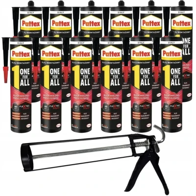 Image de 12x Colle Montage PATTEX ONE FOR ALL Rapide