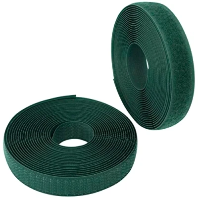 Image de AERZETIX C65902 Bande/rouleau de scratch 20 mm 5 mètre auto agrippant organisateur/serre câbles ruban sac vêtement attache sangle couleur: vert pin en polyamide et polyester