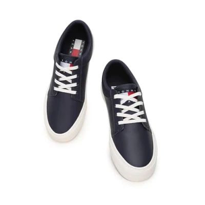 Image de Tommy Jeans Homme TJM Vulc. Skate Derby ESS EM0EM01282 Baskets vulcanisées, Bleu (Twilight Navy), 41 EU