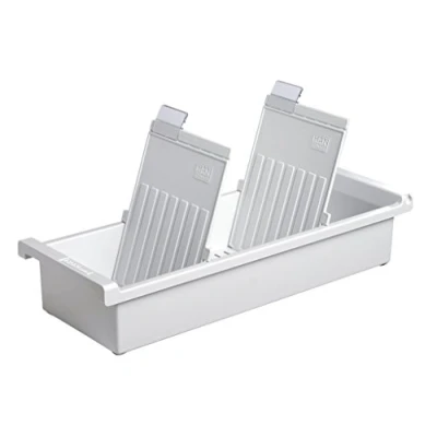 Image de HAN 956 0 1 11, bac à fiches A6 vert., design innovant et attrayant, pour 1.300 fiches, 2 séparateurs onglet inclus, gris clair