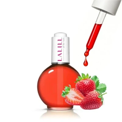 Image de LALILL Nail Cuticle Oil 75ml Huile de soin des ongles à la fraise cuticules SPA Manucure Mains Design Vegan Avec Pipette