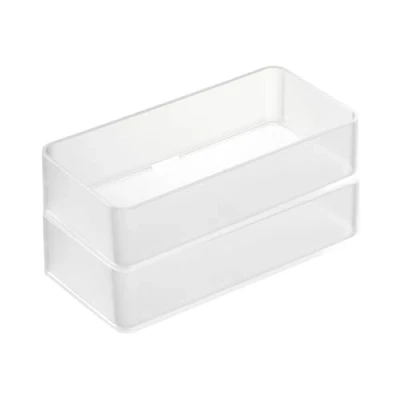 Image de Yamazaki 3642 TOWER Set de rangement empilable m x2, blanc, Résine PS, minimaliste, 8 x 16 3.7 c