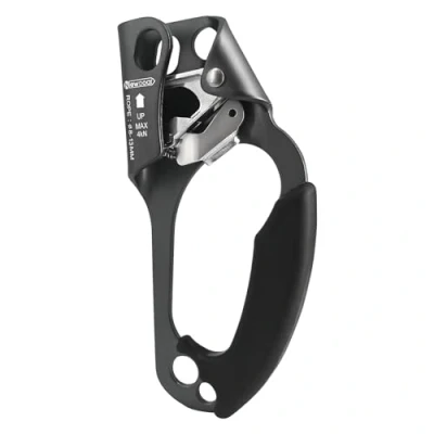 Image de NewDoar UIAA &amp; CE Certifié Main Ascendeur Bloqueur Poignée Ergonomique Escalade Arbre Arboriste Rappel Gear Équipement Corde Pince pour 8 13 MM Droite Gris