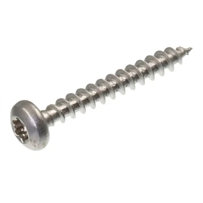 Image de SECCARO Lot de 250 vis à bois tête bombée 3 x 20 mm en acier inoxydable V2A VA A2 avec filetage complet, TX/six pans creux