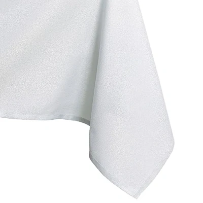 Image de AmeliaHome Nappe Effet Lotus déperlant Polyester Blanc Empire 120x160 cm Ovale