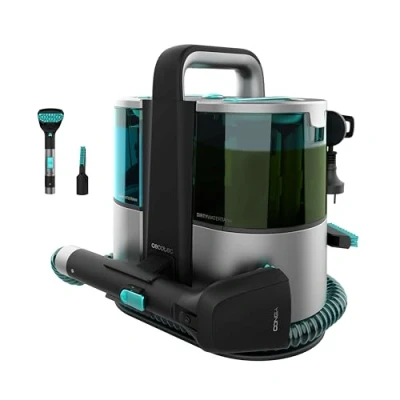 Image de Cecotec Nettoyeur de Tapis Conga 4000 Carpet&amp;Spot Clean. Vapeur 400 W, 2 Réservoirs (Eau Propre et Eau Sale), Pulvérisation d&#039;Eau Aspiration 12 kPa, Rayon d&#039;Action 5 m