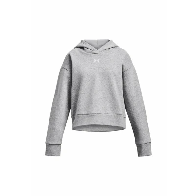Image de Under Armour Rival CROP Sweat à capuche Mod gray light heather pour enfants, Taille: 122/128,