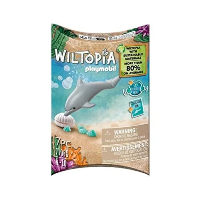 Image de Playmobil 71068 Bébé Dauphin Wiltopia Carte d&#039;animaux à Collectionner Gamme avec Plus de 80% matériaux recyclés ou biosourcés en Moyenne Dès 4 Ans