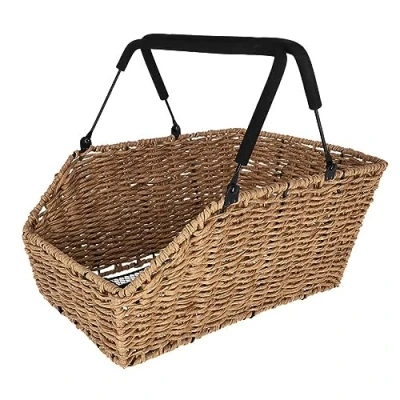 Image de Basil Aspect Rotin Cento Mik Paniers de vélo Mixte, Silber, 47x34x26,5cm