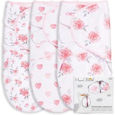 Image de Couverture d&#039;Emmaillotage pour Bébé, Emmaillotage Facile Nouveau né, Sac en Coton Biologique