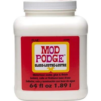 Image de Mod Podge Brillance 64 oz, matière synthétique, blanc, 12,7 x 16,5 cm