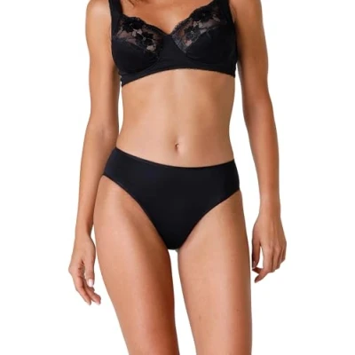 Image de Lovable Slip Midi Invisible caleçon, Noir (004 NERO), 5 / XL Femme