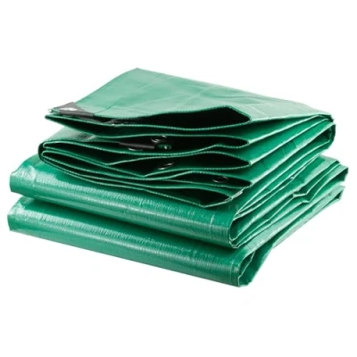 Image de TERRE JARDIN Bâche de Protection Extérieur, 3 x 5 m Imperméable, Ultra Lourde et Résistante, Polyéthylène 240 g/m², Anti UV Bois Chauffage, Chantier Œillets Aluminium