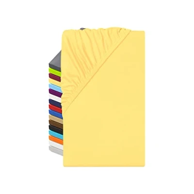 Image de Npluseins Drap housse en microfibre Respirant et hypoallergénique 1519.2192, Microfibre, 100 % polyester., jaune, ca. 120 x 200 cm