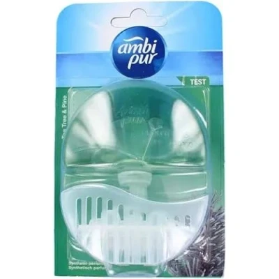 Image de Ambi Pur Lot de 6 désodorisants pour WC (support + recharge 55 ml), arbre à thé et pin