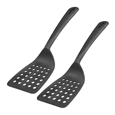 Image de Westmark Spatule, 2 pièces, large surface d&#039;appui et bord spécialement aplati, Plastique, Gentle, Noir, 283722E3, Lot de