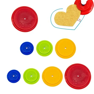 Image de Roue de Traçage Couture d&#039;allocation Rond Patch Travail Suivi Parallèle Dessin au Trait Outil Patchwork Plastique, pour Artisanat