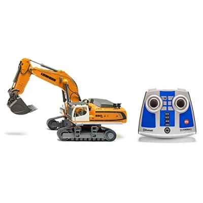 Image de siku 6740, Liebherr R980 SME Excavateur sur Chenilles, Télécommandé, 1:32, Télécommande Bluetooth incluse, Pilotage possible via App avec Son, métal/plastique, Jaune