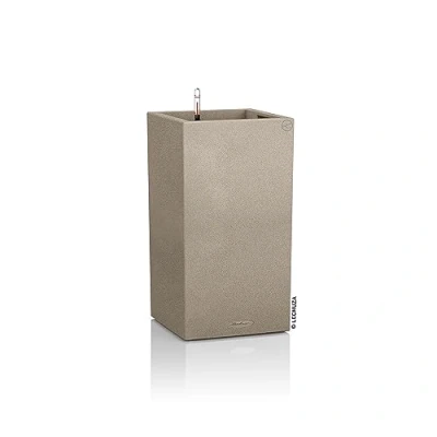 Image de Lechuza Pot de Fleurs d’Extérieur et d&#039;Intérieur Stone Canto Réserve d&#039;Eau Intégrée Coloris Beige Sable 40 X 76 cm