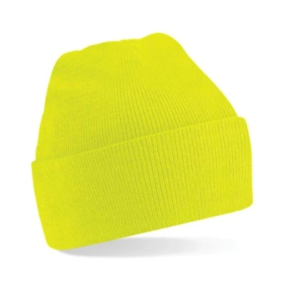 Image de Beechfield Bonnet à Revers Casquette de Baseball, Jaune Fluo, Taille Unique Mixte
