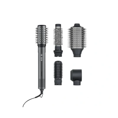 Image de Severin brosse soufflante Multi Style 5 en 1, électrique avec accessoires inclus, Sèche cheveux, 2 brosses rondes, ovale et plate, Technologie ionique, 1 500 W, Noir, WL 0683