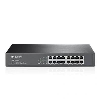 Image de TP Link TL SF1016DS commutateur réseau Non géré Fast Ethernet (10/100) 1U Noir Neuf