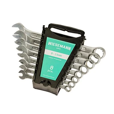 Image de Lot de 8 clés mixtes à 19 mm WIESEMANN 80201 set serrage avec support rangement