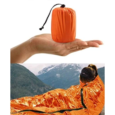 Image de HONYAO Sac de Couchage Survie, d&#039;urgence, Bivvy Survie Léger Camping en Plein air Randonnée
