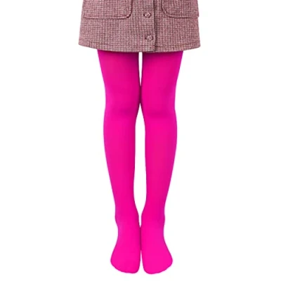 Image de L&amp;K II collants enfants de ballet filles danse avec pied 80 DEN opaque microfibre coloré 27251 rose foncé 122/128